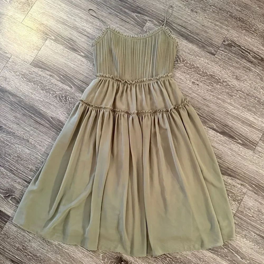 Banana Republic Olive Strappy Midi Dress